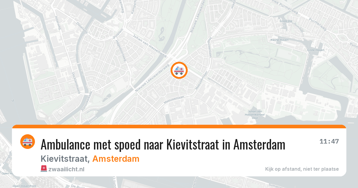 Ambulance met spoed naar Kievitstraat in Amsterdam — 12 mei 2026