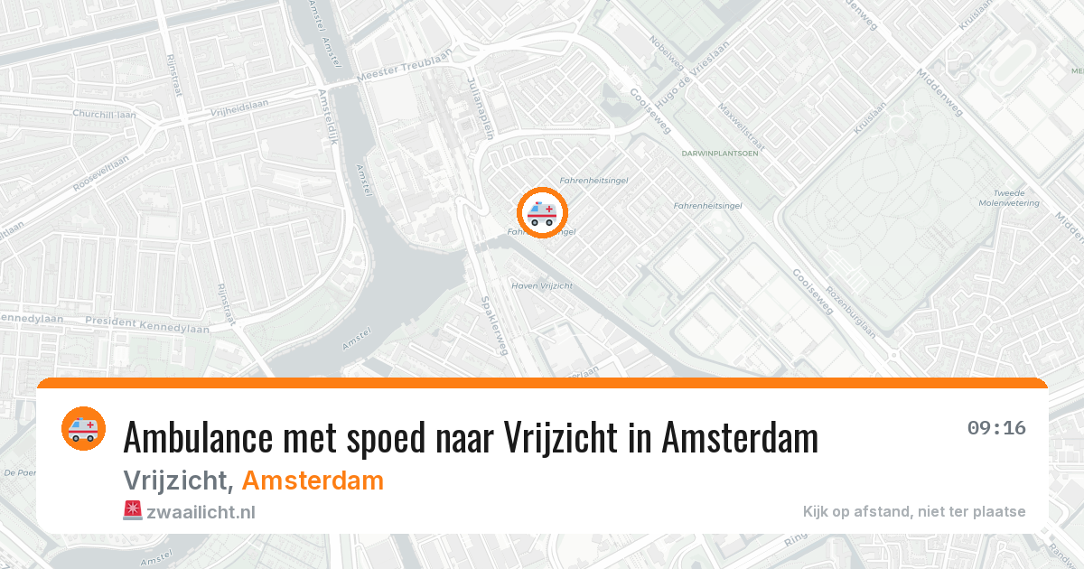 Ambulance met spoed naar Vrijzicht in Amsterdam — 8 jun 2026