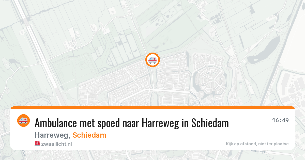 Ambulance met spoed naar Harreweg in Schiedam — 11 jul 2026