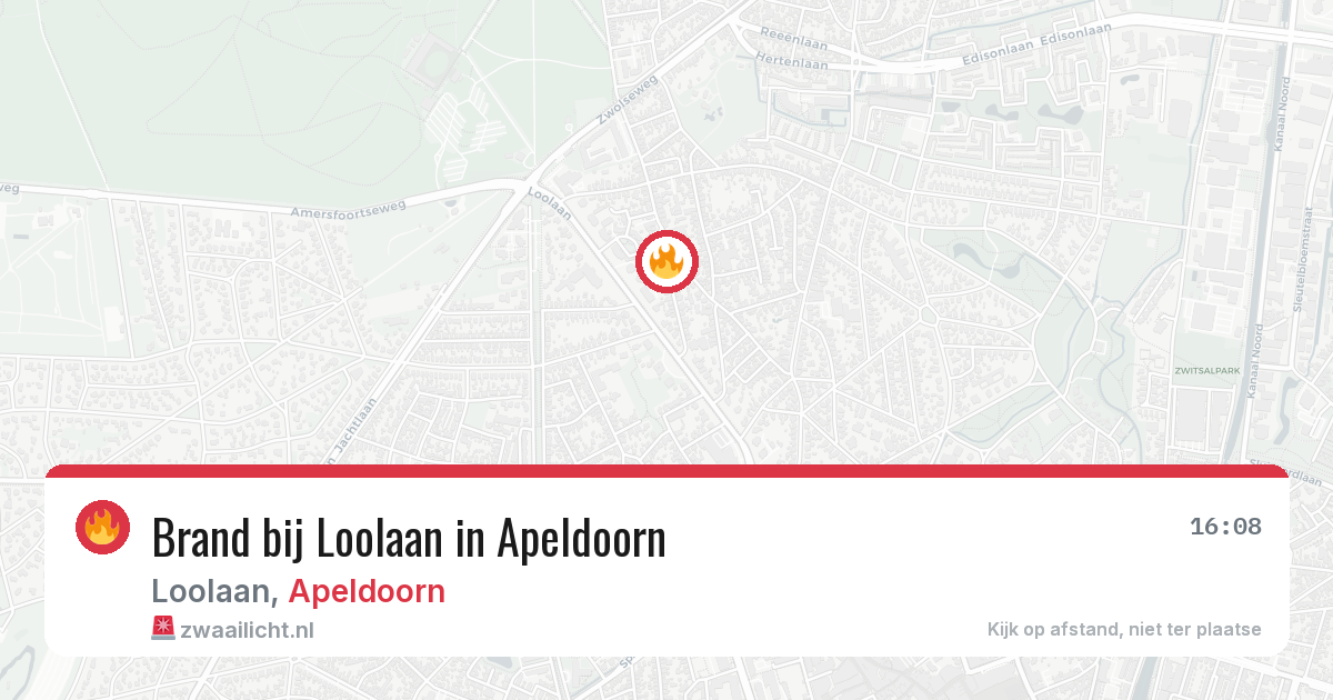 Brand bij Loolaan in Apeldoorn — 13 aug 2026