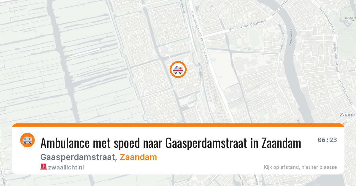 Ambulance met spoed naar Gaasperdamstraat in Zaandam — 3 mei 2026