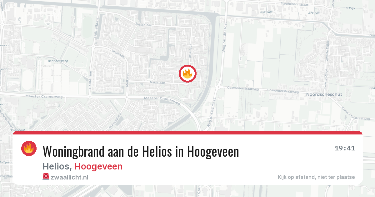 Woningbrand aan de Helios in Hoogeveen — 1 mrt 2026