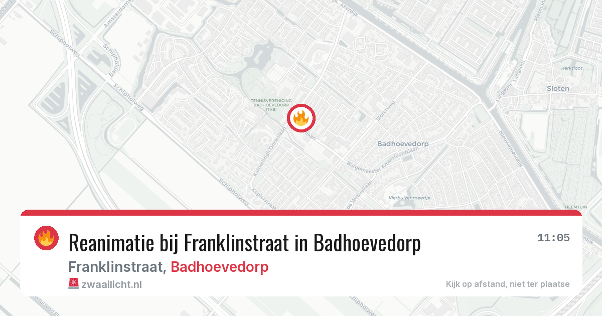 Reanimatie bij Franklinstraat in Badhoevedorp — 23 jun 2026