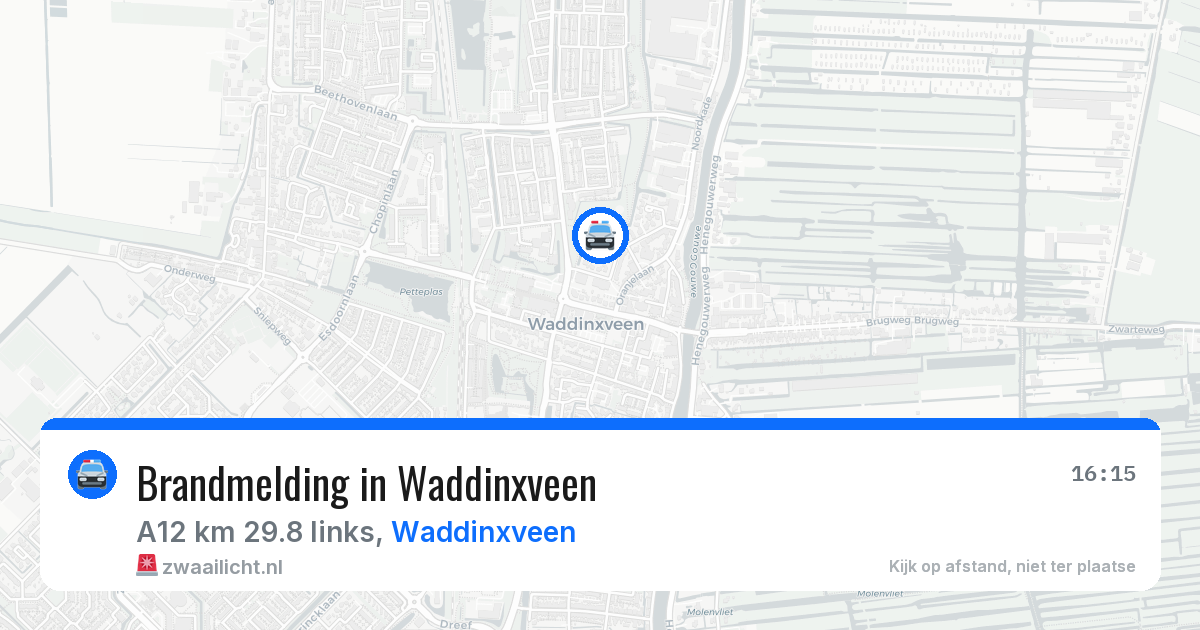 Brandmelding in Waddinxveen — 24 mei 2026