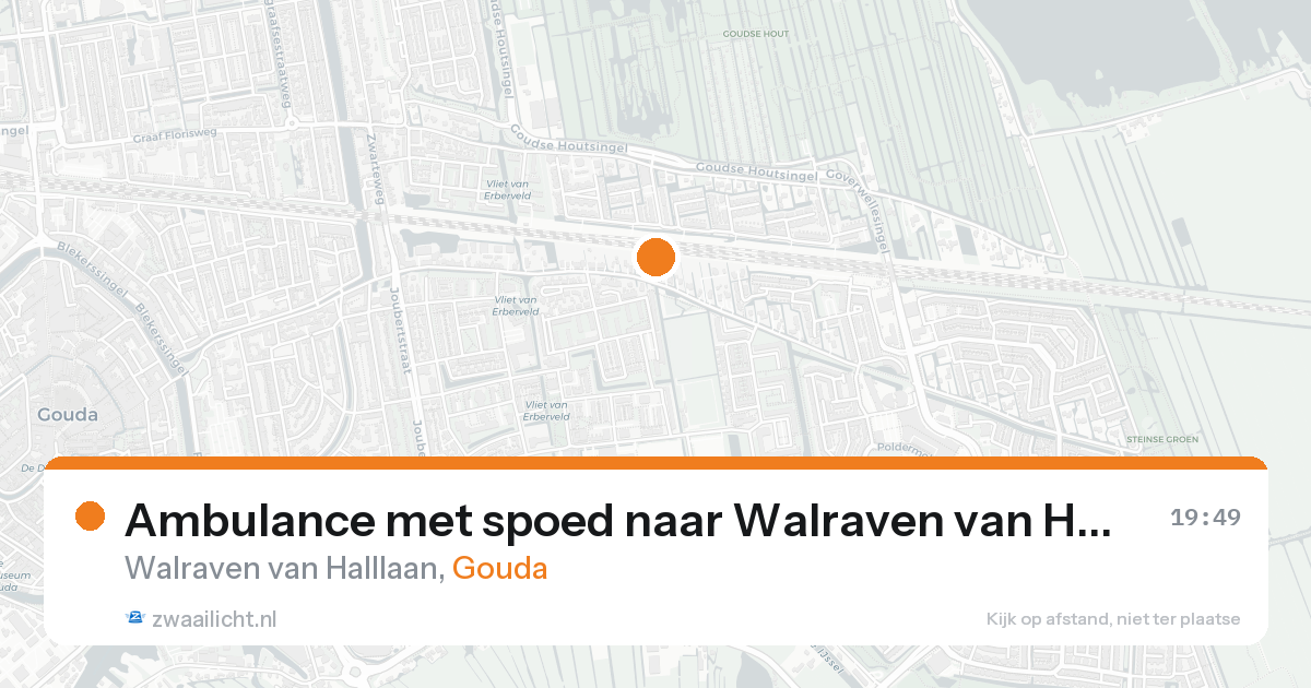 Ambulance met spoed naar Walraven van Halllaan in Gouda — 20 mei 2026