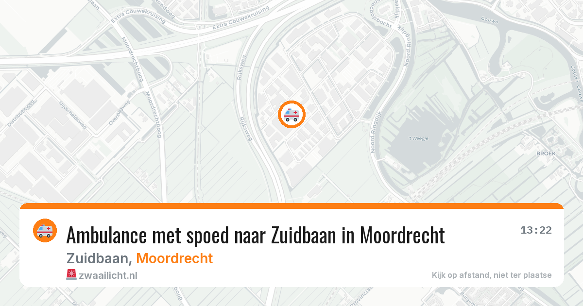 Ambulance met spoed naar Zuidbaan in Moordrecht — 27 jan 2026