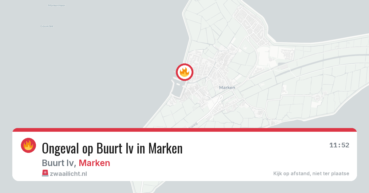 Ongeval op Buurt Iv in Marken — 6 aug 2026