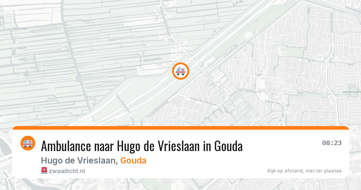 Ambulance naar Hugo de Vrieslaan in Gouda — 15 jul 2026