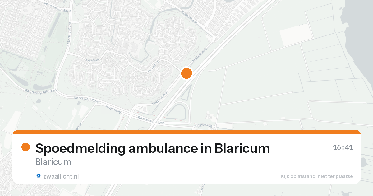 Spoedmelding ambulance in Blaricum — 21 aug 2026