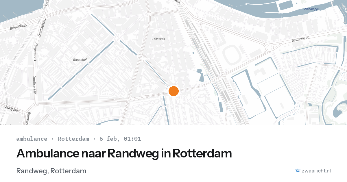Ambulance naar Randweg in Rotterdam — 6 feb 2026