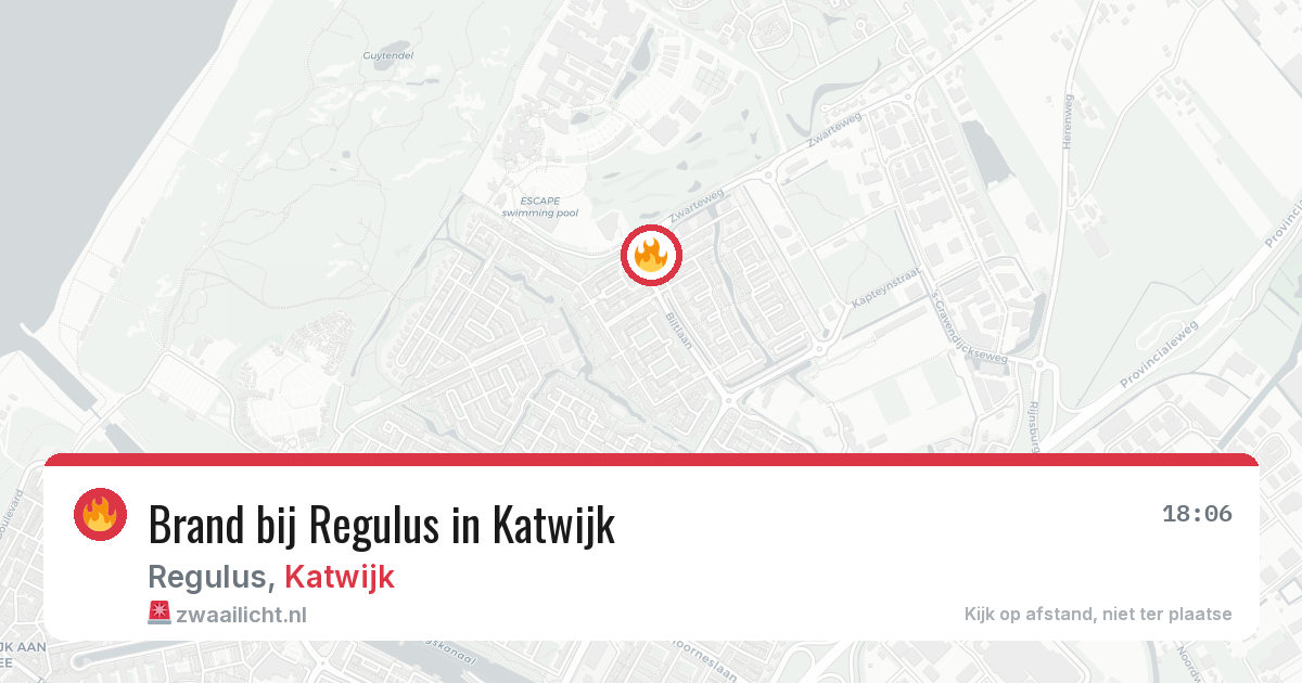 Brand bij Regulus in Katwijk — 3 jul 2026