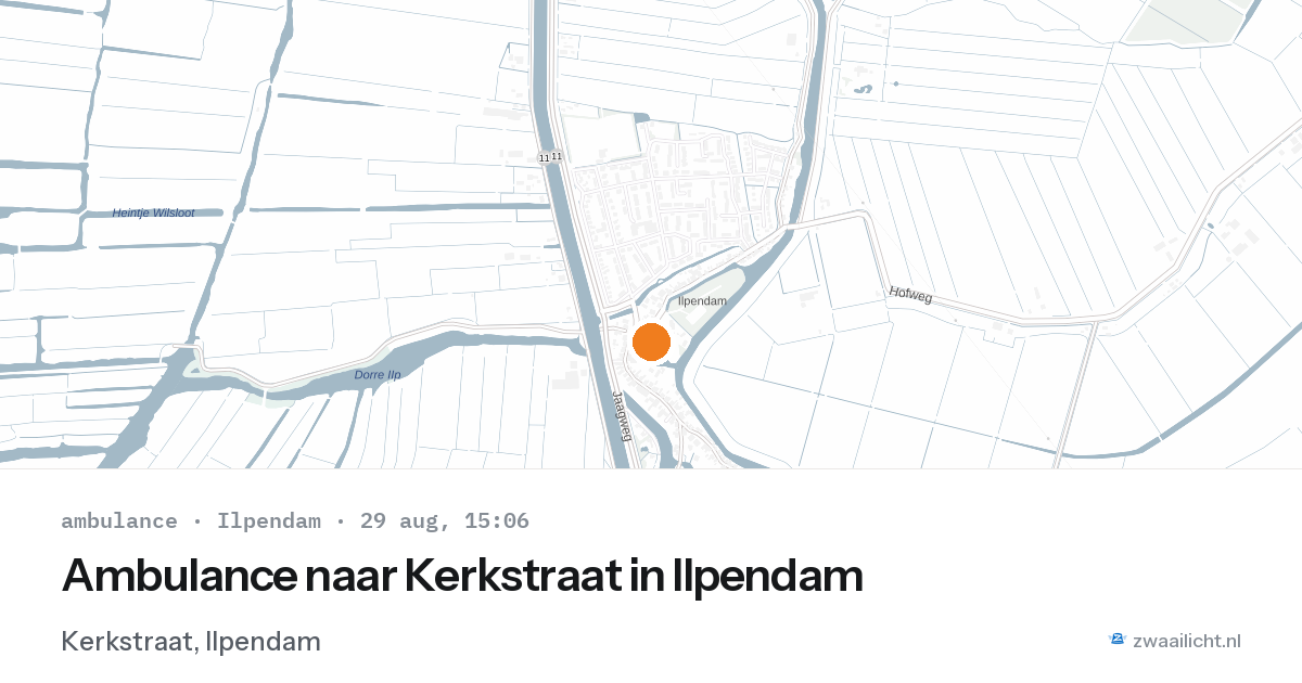 Ambulance naar Kerkstraat in Ilpendam — 29 aug 2026