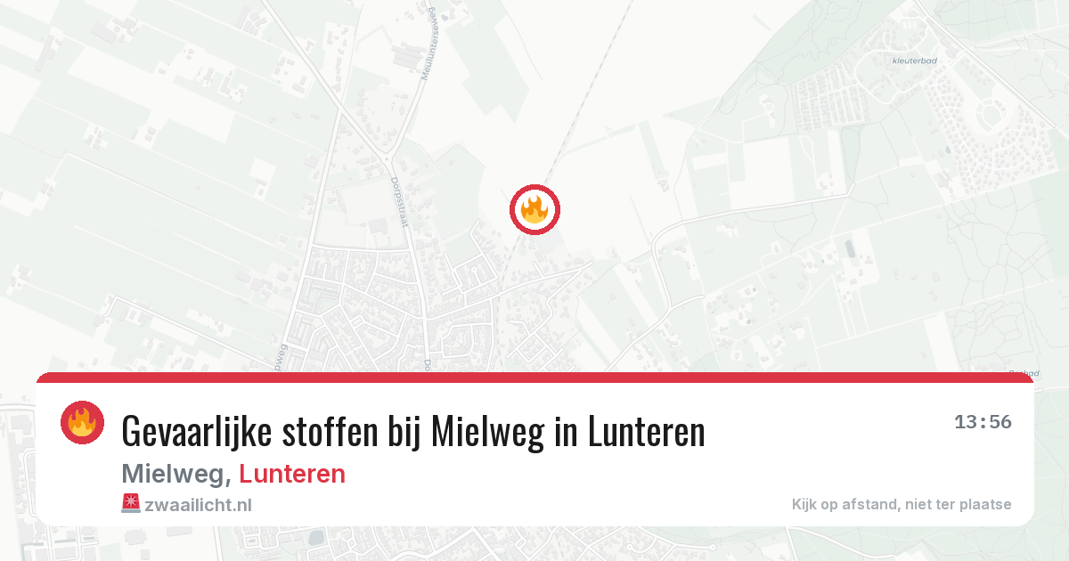 Gevaarlijke stoffen bij Mielweg in Lunteren — 4 mei 2026