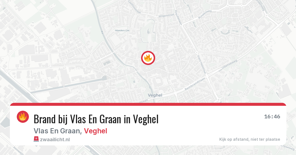 Brand bij Vlas En Graan in Veghel — 23 jun 2026