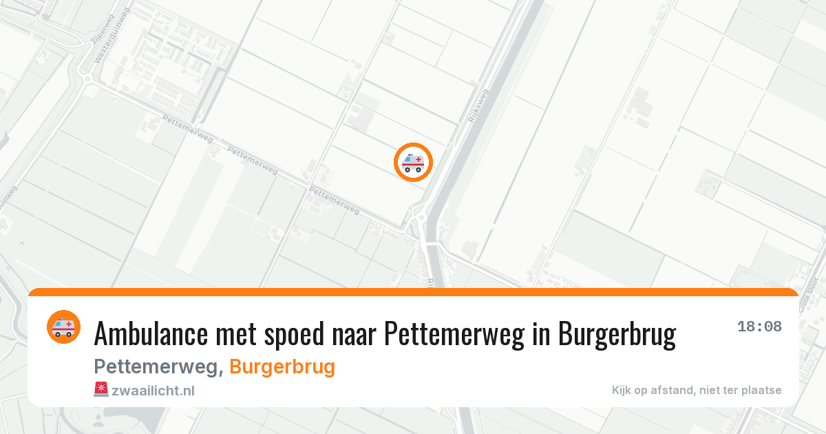 Ambulance met spoed naar Pettemerweg in Burgerbrug — 26 apr 2026