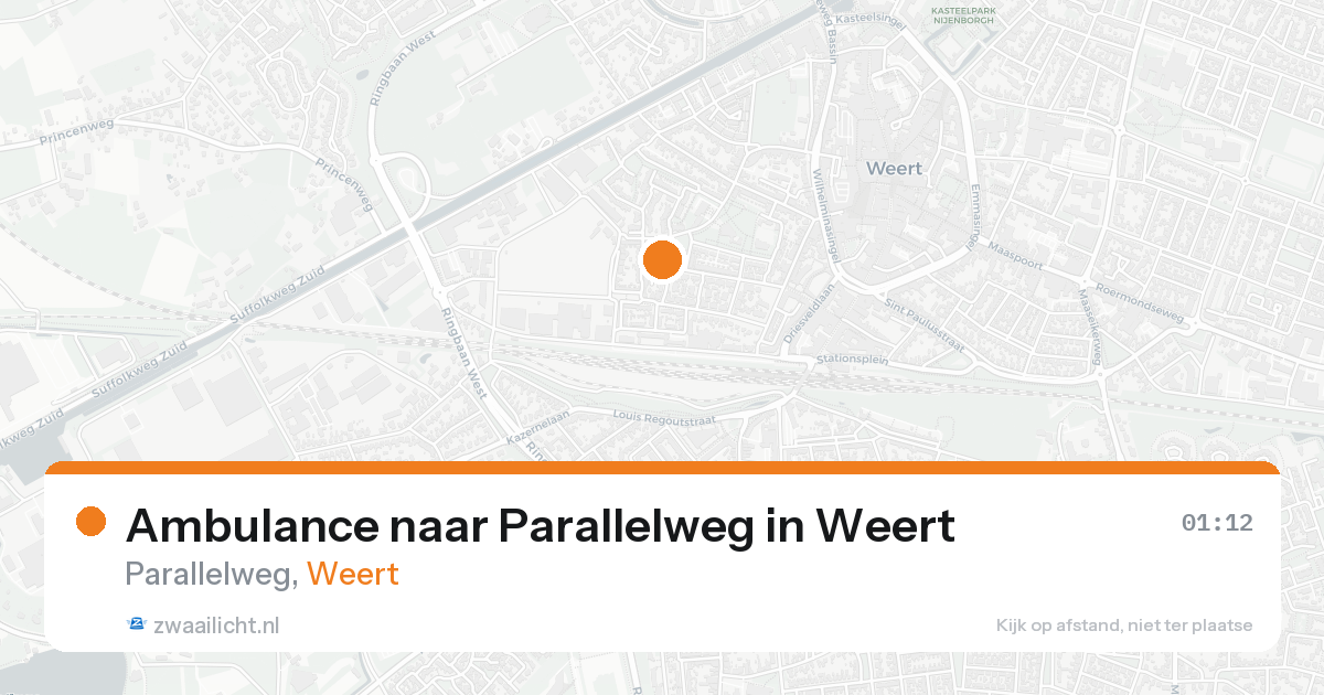 Ambulance naar Parallelweg in Weert — 15 aug 2026