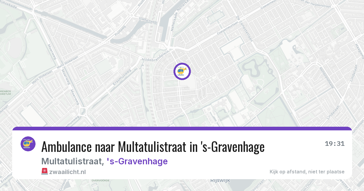 Ambulance naar Multatulistraat in 's-Gravenhage — 14 jul 2026