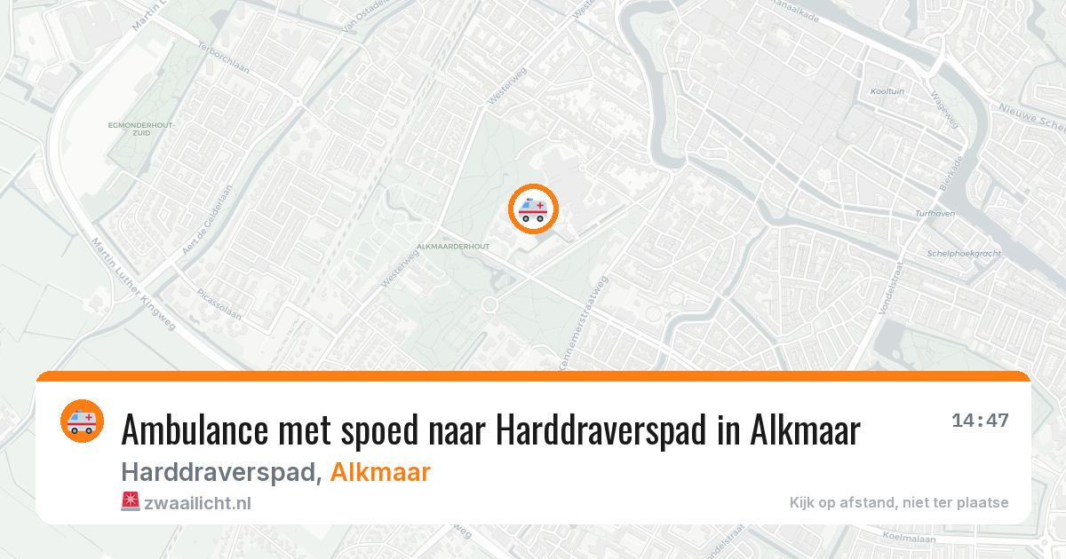 Ambulance met spoed naar Harddraverspad in Alkmaar — 5 mrt 2026