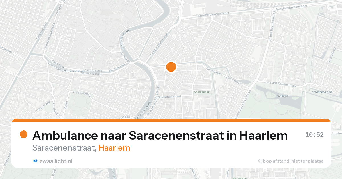 Ambulance naar Saracenenstraat in Haarlem — 24 aug 2026