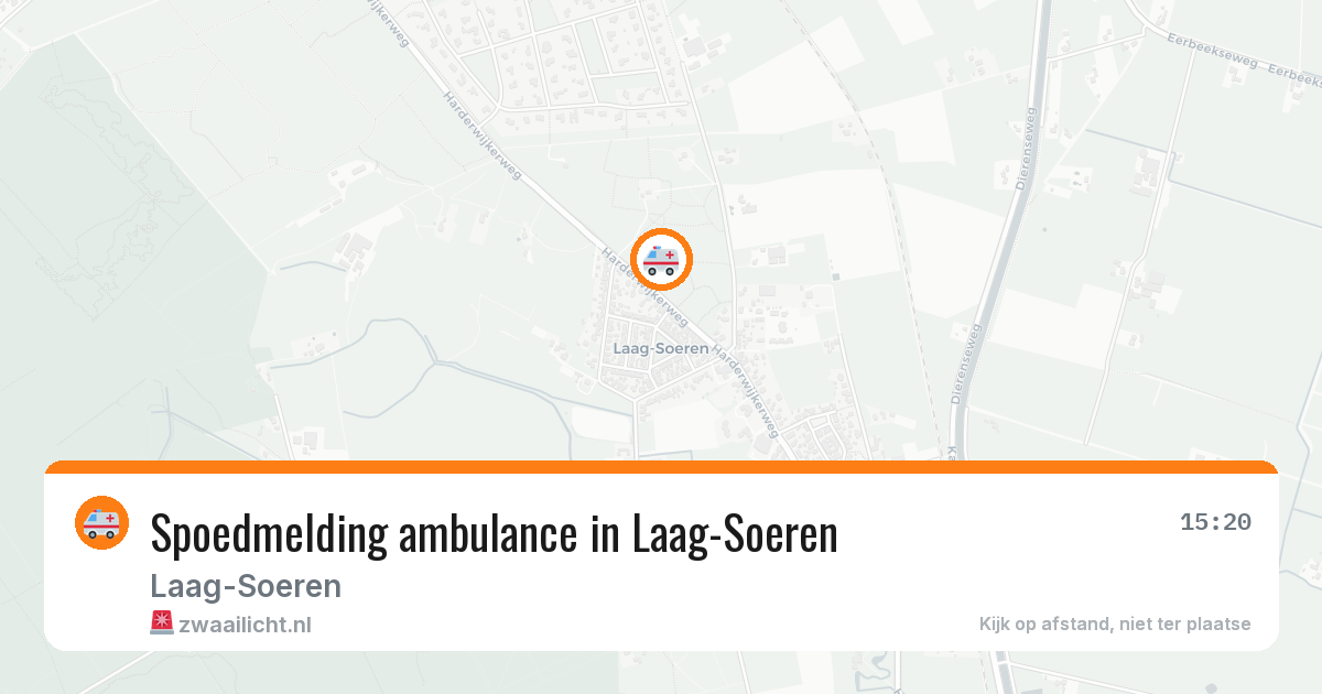 Spoedmelding ambulance in Laag-Soeren — 22 apr 2026