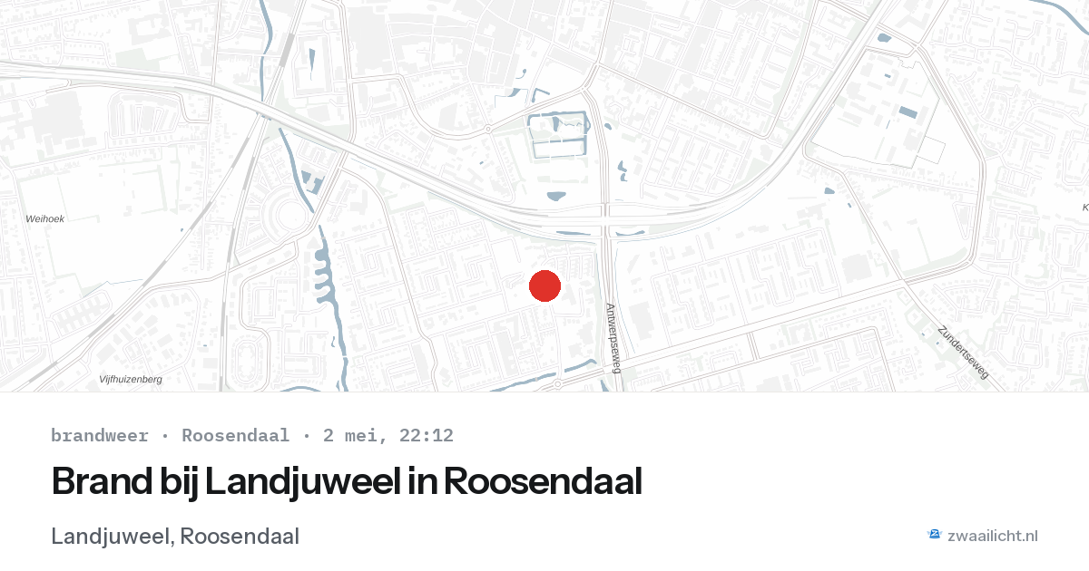 Brand bij Landjuweel in Roosendaal — 2 mei 2026