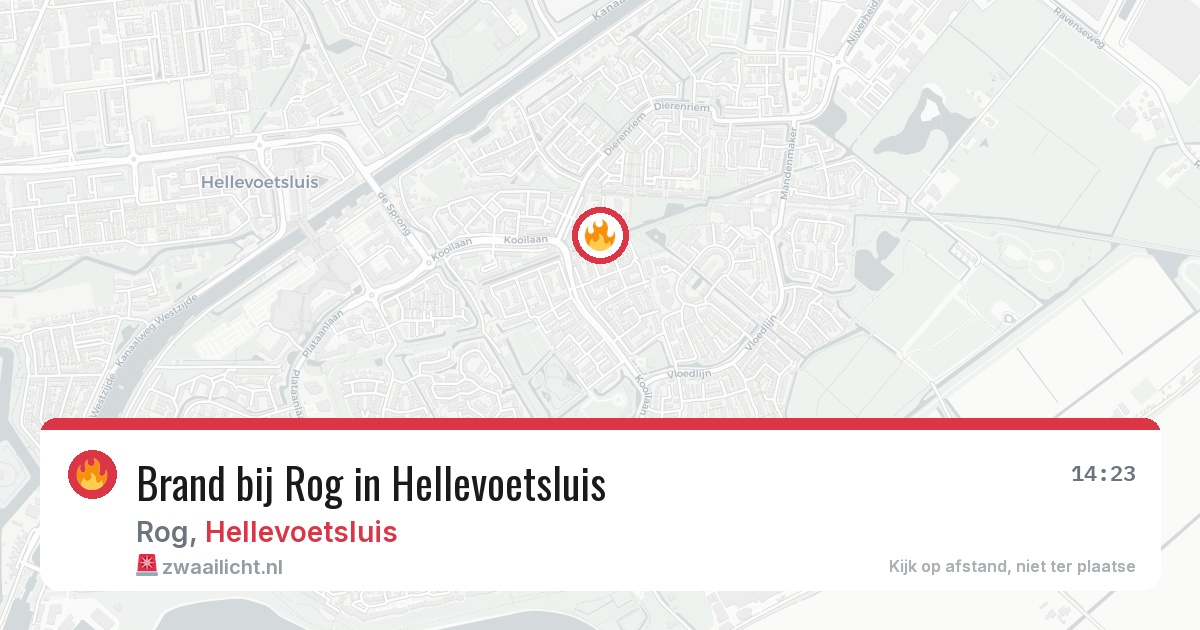 Brand bij Rog in Hellevoetsluis — 5 jul 2026