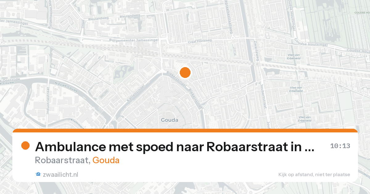 Ambulance met spoed naar Robaarstraat in Gouda — 8 feb 2026