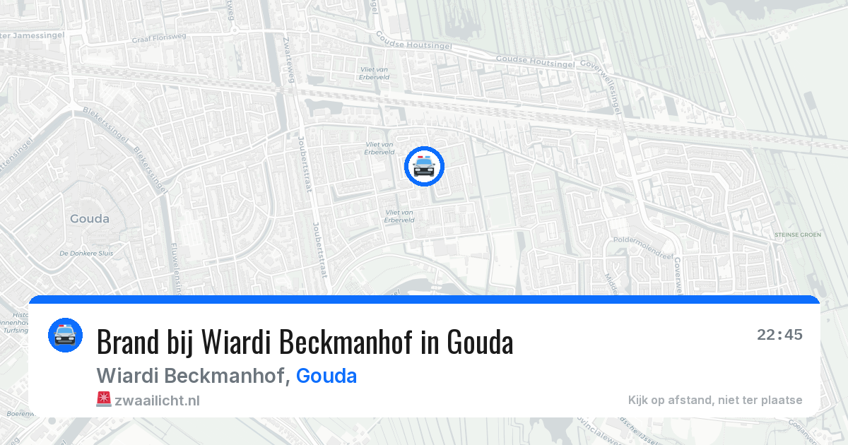 Brand bij Wiardi Beckmanhof in Gouda — 14 jun 2026