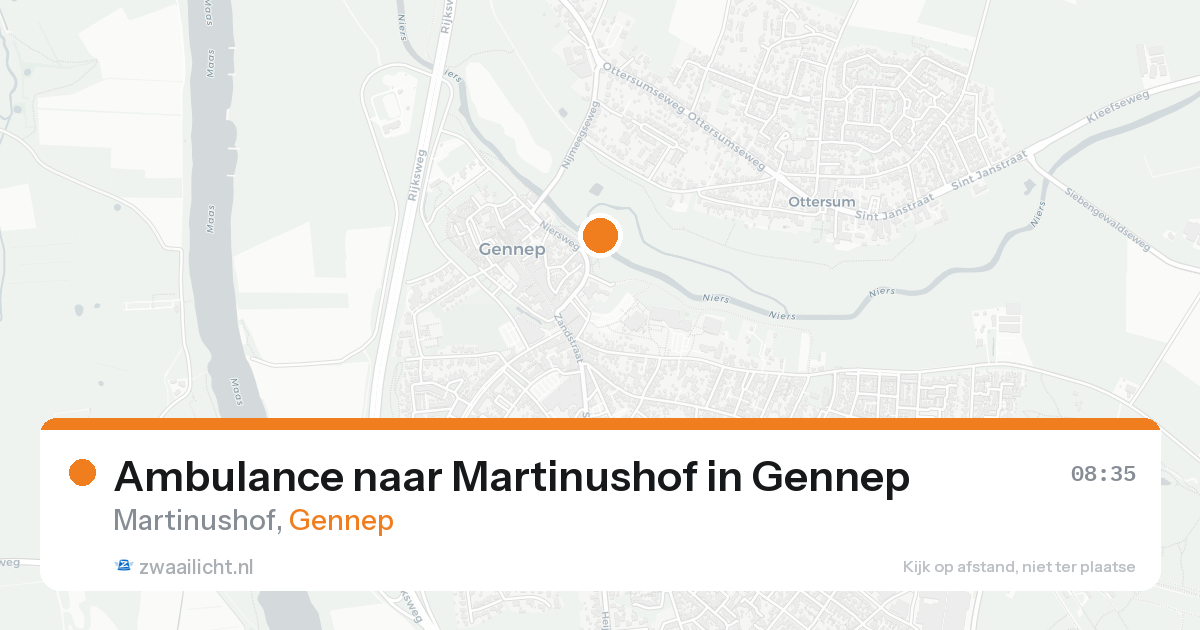 Ambulance naar Martinushof in Gennep — 16 aug 2026