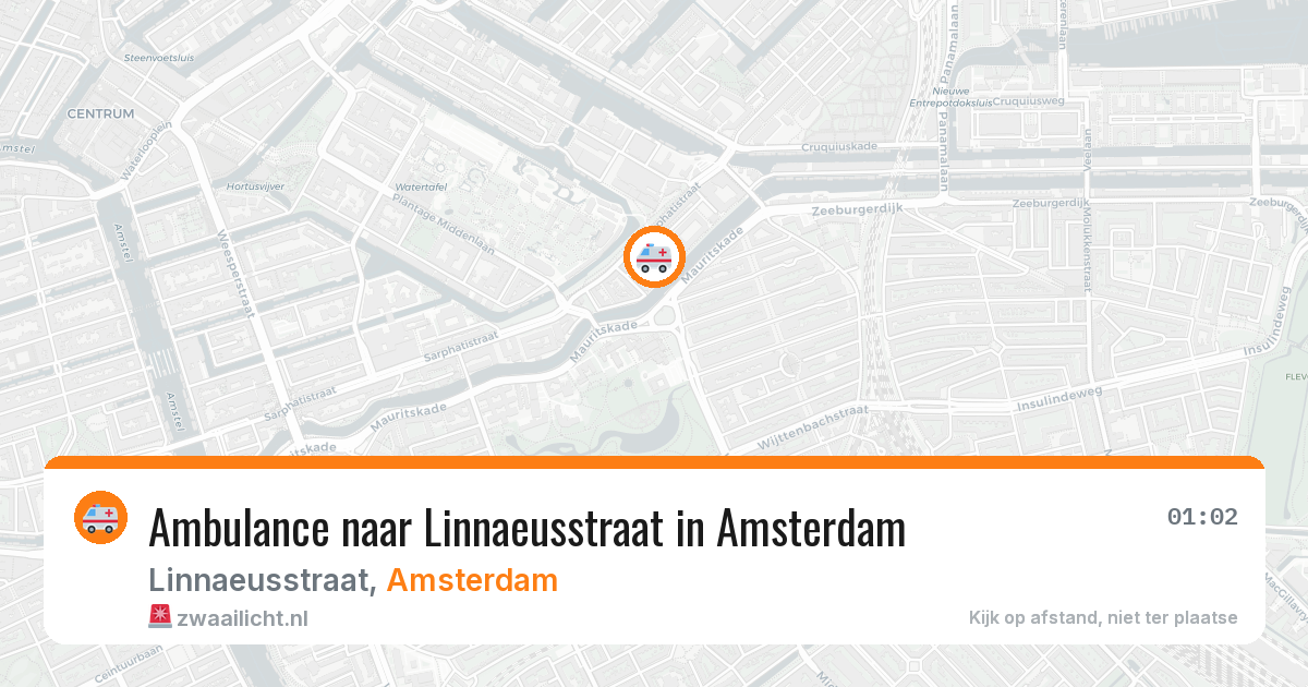 Ambulance naar Linnaeusstraat in Amsterdam — 1 jul 2026