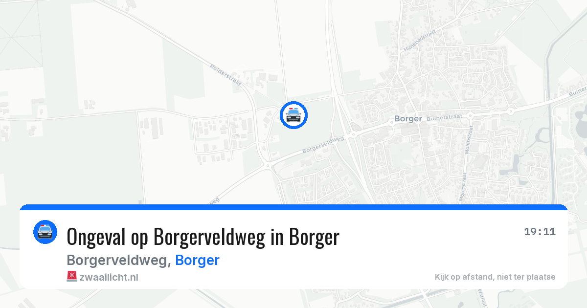 Ongeval op Borgerveldweg in Borger — 13 mei 2026
