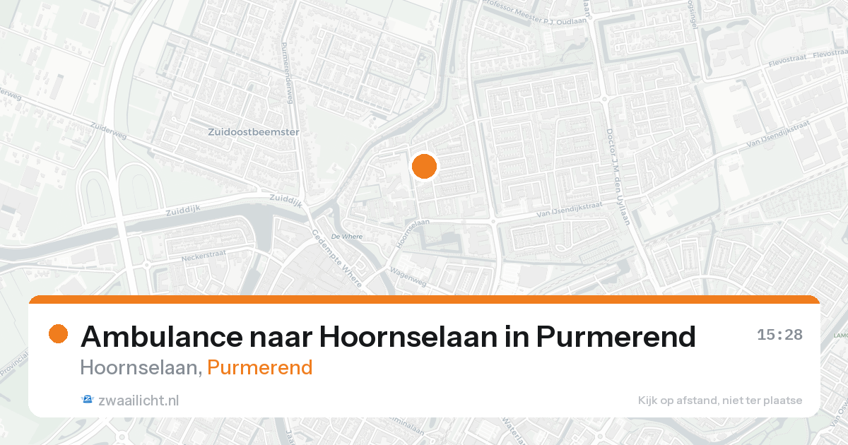 Ambulance naar Hoornselaan in Purmerend — 19 aug 2026