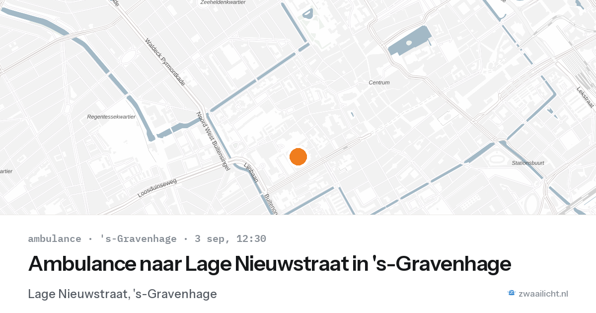 Ambulance naar Lage Nieuwstraat in 's-Gravenhage — 3 sep 2026