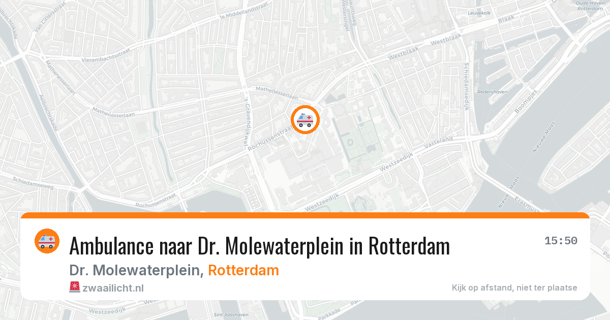 Ambulance naar Dr. Molewaterplein in Rotterdam — 10 aug 2026