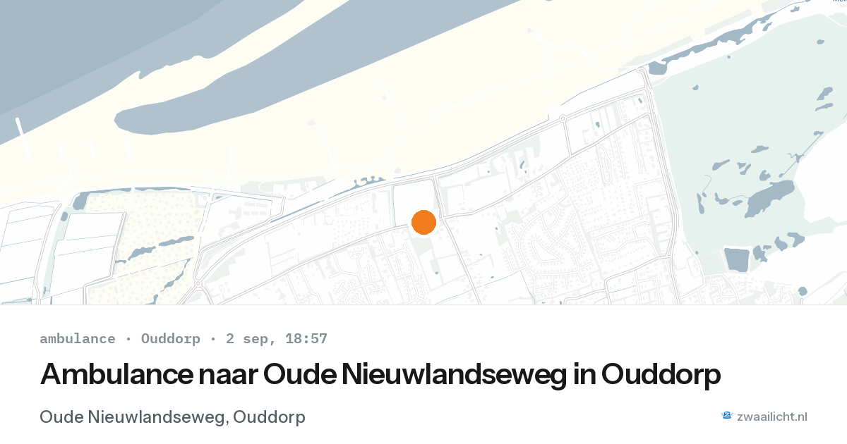 Ambulance naar Oude Nieuwlandseweg in Ouddorp — 2 sep 2026