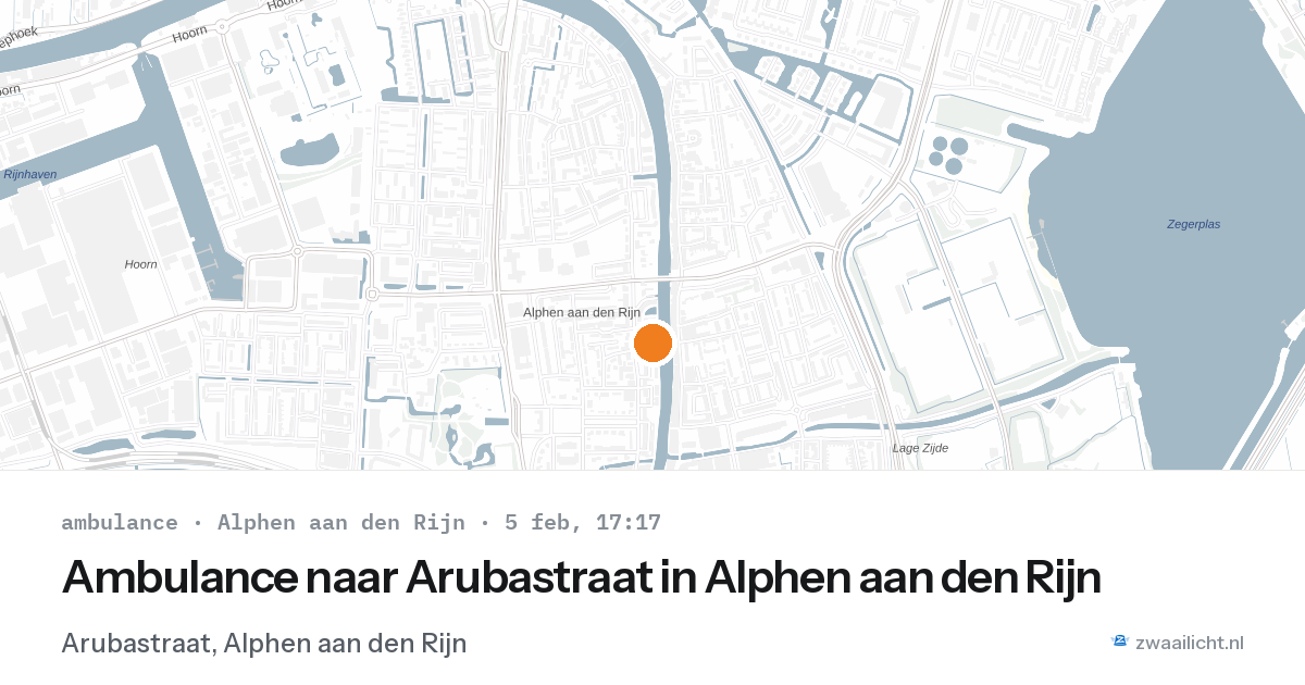 Ambulance naar Arubastraat in Alphen aan den Rijn — 5 feb 2026