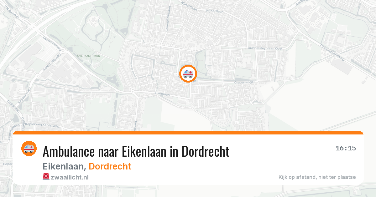 Ambulance naar Eikenlaan in Dordrecht — 13 jun 2026