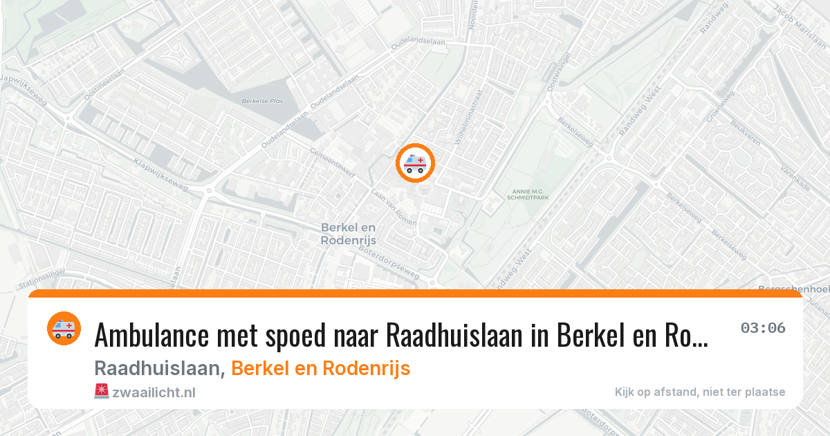 Ambulance met spoed naar Raadhuislaan in Berkel en Rodenrijs — 10 apr 2026