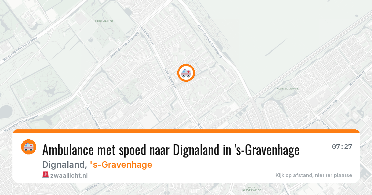 Ambulance met spoed naar Dignaland in 's-Gravenhage — 8 jul 2026