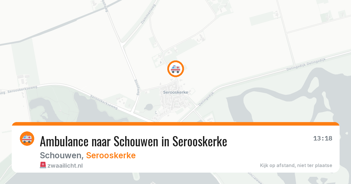 Ambulance naar Schouwen in Serooskerke — 7 aug 2026