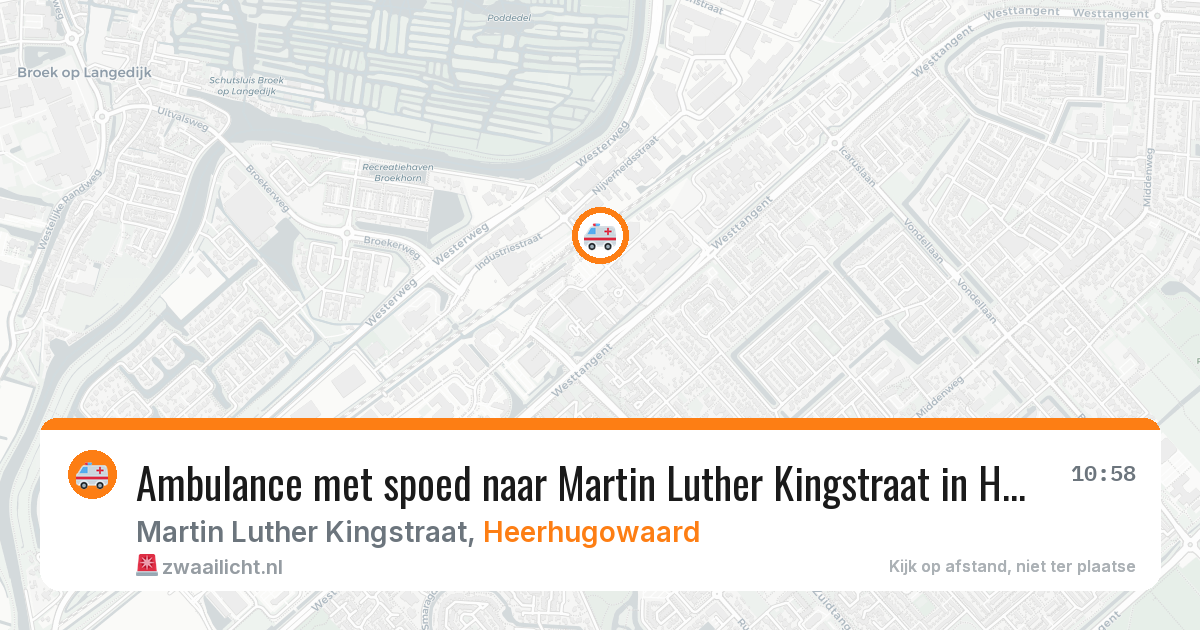 Ambulance met spoed naar Martin Luther Kingstraat in Heerhugowaard — 3 aug 2026