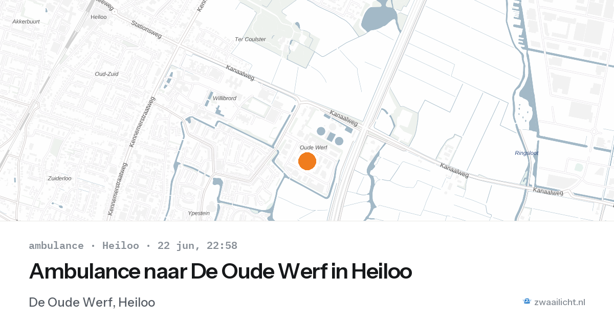Ambulance naar De Oude Werf in Heiloo — 22 jun 2026