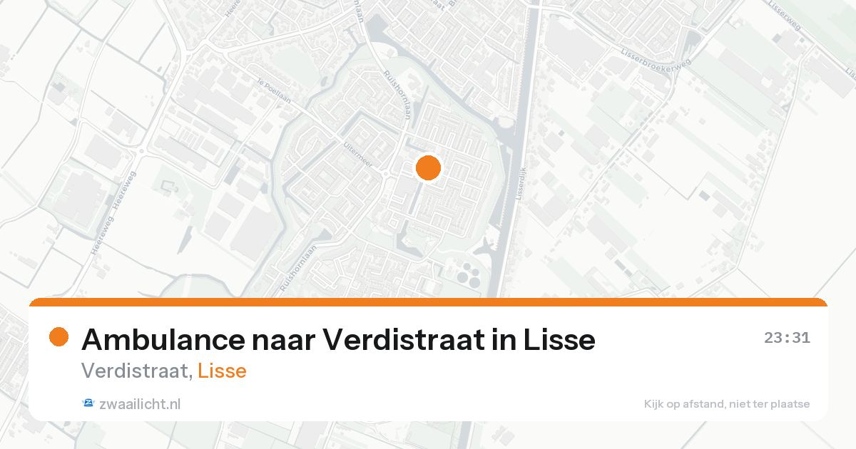 Ambulance naar Verdistraat in Lisse — 22 aug 2026