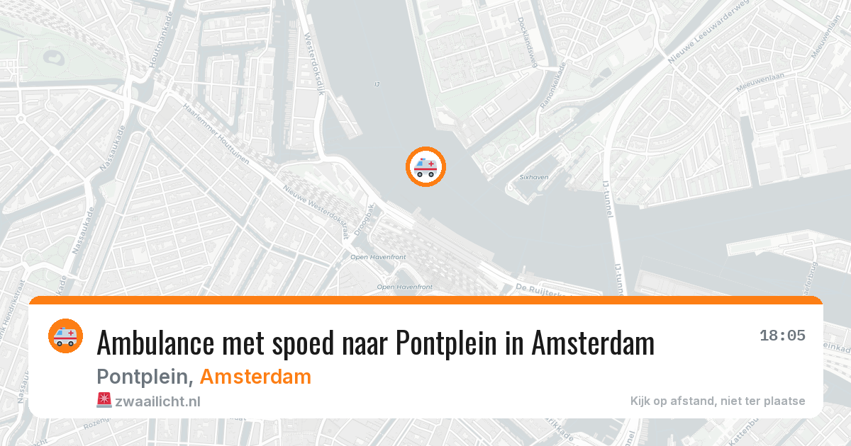 Ambulance met spoed naar Pontplein in Amsterdam — 1 jul 2026