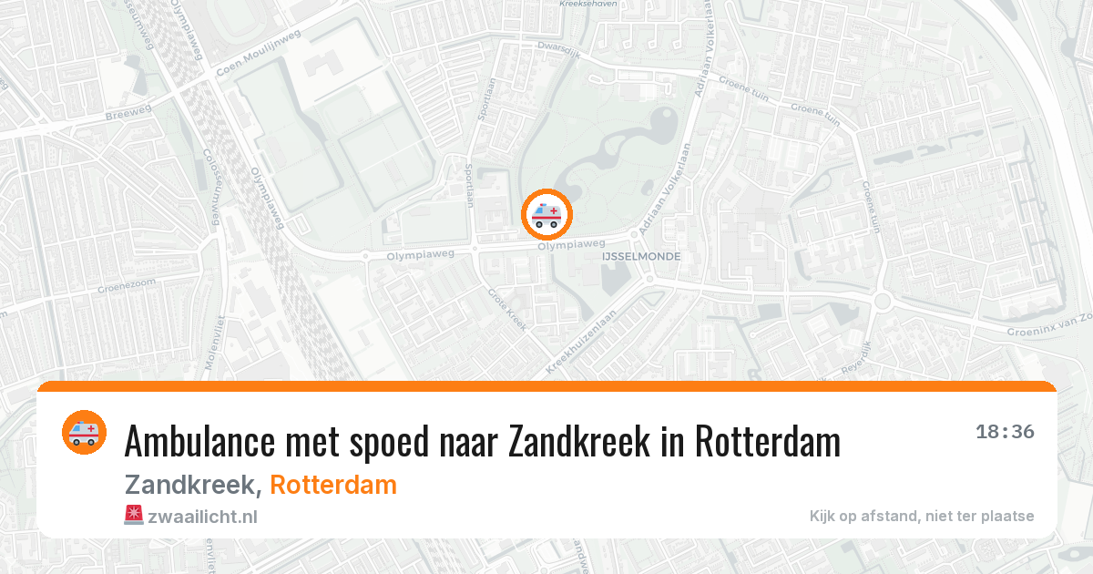 Ambulance met spoed naar Zandkreek in Rotterdam — 4 aug 2026