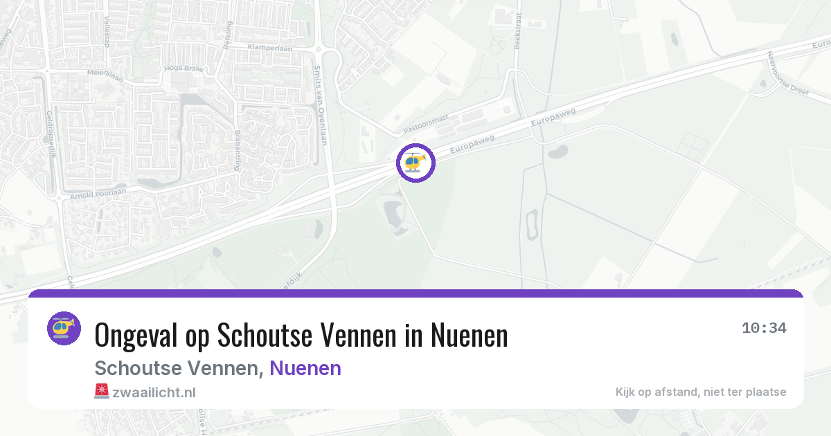 Ongeval op Schoutse Vennen in Nuenen — 4 feb 2026