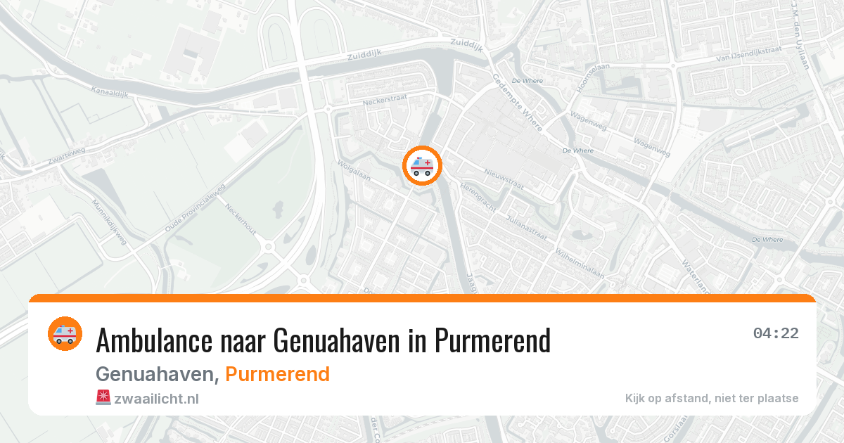 Ambulance naar Genuahaven in Purmerend — 11 aug 2026