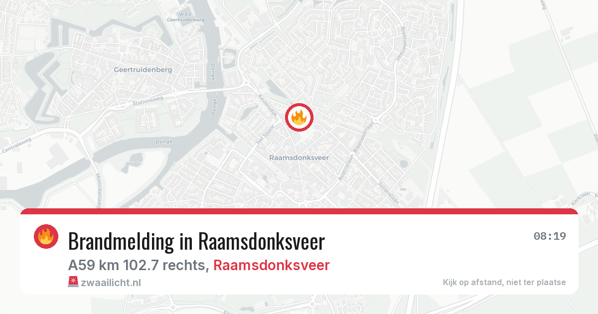 Brandmelding in Raamsdonksveer — 4 jun 2026