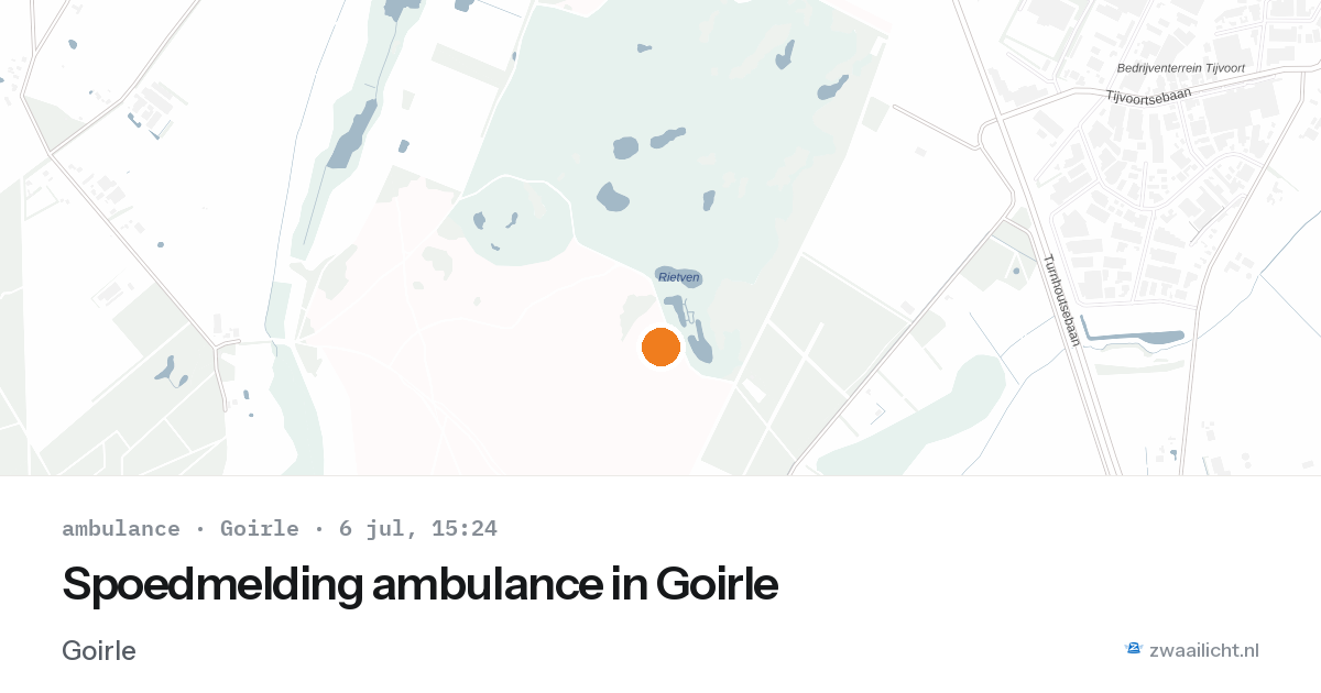 Spoedmelding ambulance in Goirle — 6 jul 2026