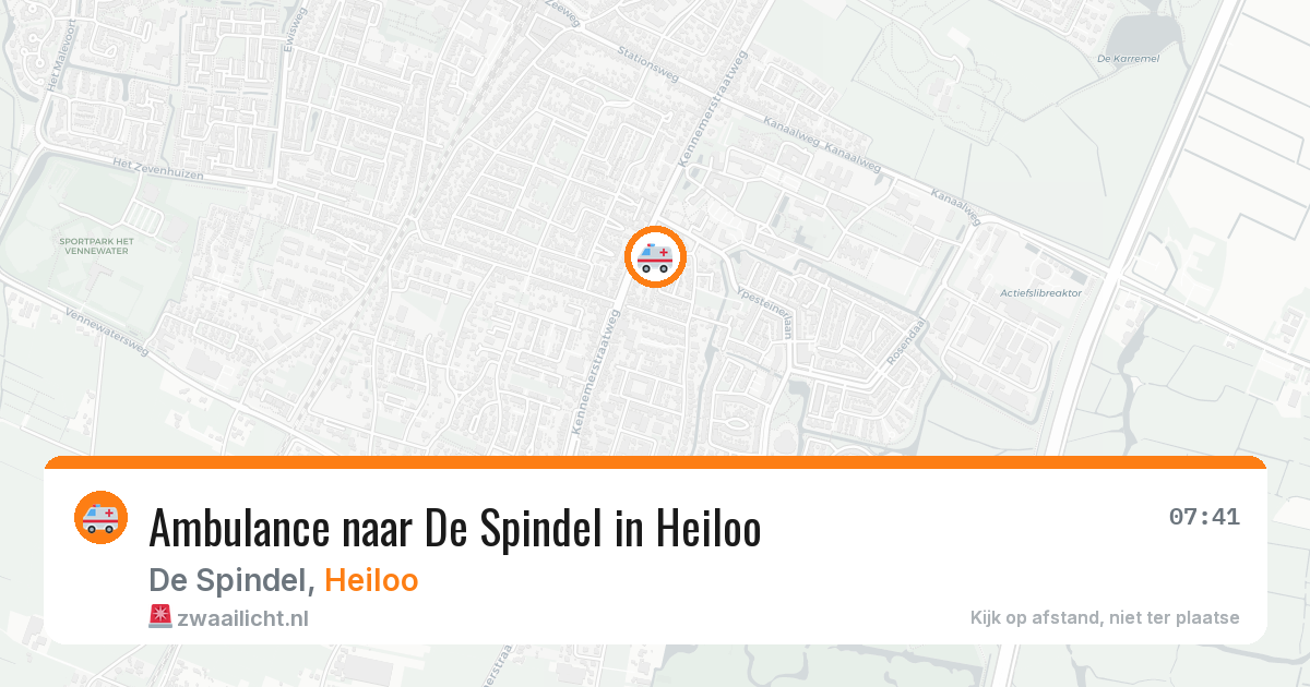 Ambulance naar De Spindel in Heiloo — 17 jul 2026